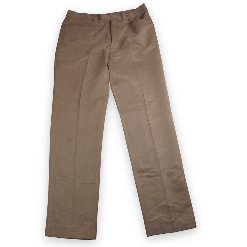 Ted Baker Pants Mens 36 x 33 Brown Rayon Polyester blend silky